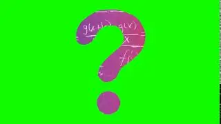 Math Question Mark (FREE GREEN SCREEN) (60fps)