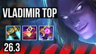 VLADIMIR vs ZAAHEN (TOP) | Perfect KDA: 8/0/2 | KR Master | 26.3