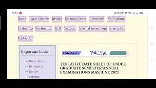 Du sol tentative exam date sheet 2021