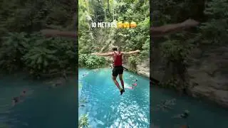 10M cliff jump in the PHILIPPINES 🇵🇭 #cliffjump #canyoneering #philippines