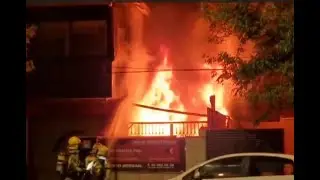 Incendi al carrer de Serragalliners