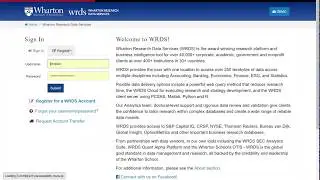 1  How to set up a WRDS account