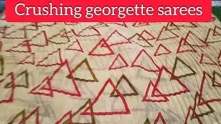 #crushing Georgette sarees watsapp 6302291722.