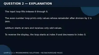 Solutions to Sample C++ Programming Questions   PART 1