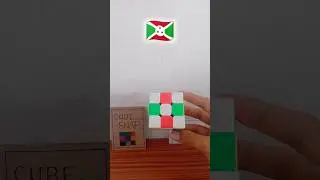 Burundi flag in Rubik's cube 🇧🇮 | Creative cube challenge 🧩 |