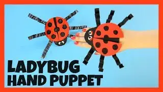Ladybug Hand Puppet - paper crafts for kids with template