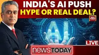 Rajdeep Sardesai LIVE With Amitabh Kant, Puneet Chandok Aaron Ronie & others | India Today AI Summit