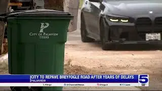 Palmview crews repaving road damaged by sewer project