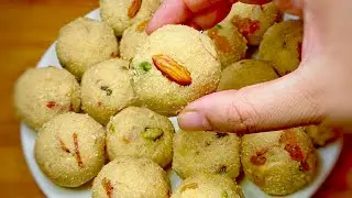 सिर्फ 10 मिनट मैं बिना चीनी के बनाये टेस्टी रवा लड्डू | No Sugar Rava Laddu | Healthy Suji ke laddu