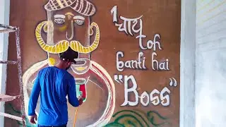 Wall Painting Art Tea & Cafe shop | wall Art | Diy wall decor | ak chai toh banti hai boss!