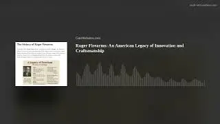 Ruger Firearms: An American Legacy of Innovation and Craftsmanship