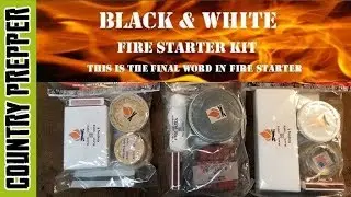 Black and White Fire Starter Kits- Natural Tinder on Steroids!