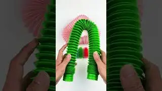 Creating Style Pink Crunchy Sound POP-TUBE #diy #satisfyingvideos #relaxing #oddasmr #poptubesounds