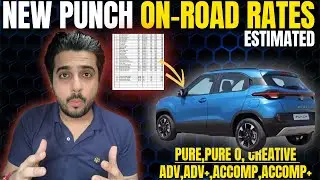 Tata Punch Facelift Variant Wise On Road Rates , All Variants (Estimated), New Punch Model Wise Rate