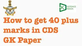 CDS gk paper best tips