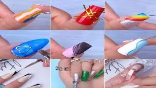 👉How to paint 10 Beautiful Nails Painting Tutorial Step-By-Step 💅🔥 #new #beautifulnails #naildesigns