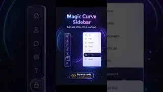 Magic Curve Sidebar - Built with HTML, CSS & JavaScript | @devsQUE #coding #shorts