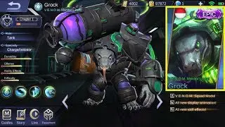 Grock Epic Skin V.E.N.O.M. Monitor Lizard Gameplay - Mobile Legends