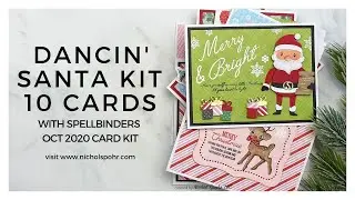 Dancin' Santa Kit (10 Cards - Spellbinders Oct 2020 Card Kit of the Month)