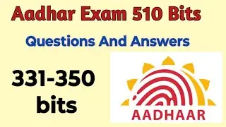 Aadhar Exam Questions and answers for Operator Supervisor Exam|Aadhar 510 bits|gswsinfo