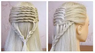 Tuto coiffure Cœur 💗 pour la Saint Valentin 💗 Braided Heart 💗 Valentine's Day Hairstyle