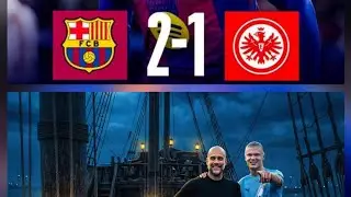 انتصار برشلونة علي فرانكفورت وخسارة ريال مدريد من السيتي في ملعبه🔥📌