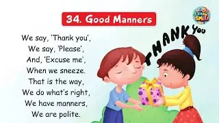 &ldquo;New&rdquo; good manners poem in English UKG LKG Nursery #poemsforkidsinenglish #goodmanners #ukgrhymes