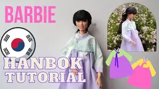 How To Make Barbie Doll Hanbok Tutorial || KK Doll Village