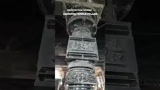 Architecture wonder Ramappa temple pillar #travel #ramappatemple #temple #warangal #architecture