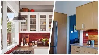 75 Mid-century Modern Kitchen With Red Backsplash Design Ideas You'll Love ⭐