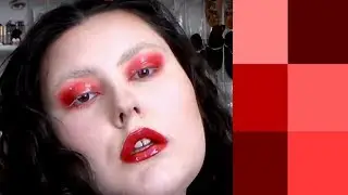 RED FOR FILTH. glossy/ monochrome/ makeup 🍎💔❣️💔🍎 kfea