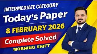 Todays Paper Complete Solved | Intermediate Category | 8-2-2026 | 5TO15 Grade Jobs IBA STS Test