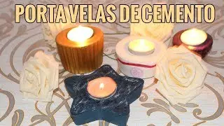 ✨ Cómo Hacer PORTAVELAS de CEMENTO o YESO Fácil ✨ how make candle holder