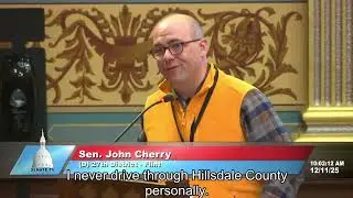 Senator Cherry on House action on work projects 12 10 2025