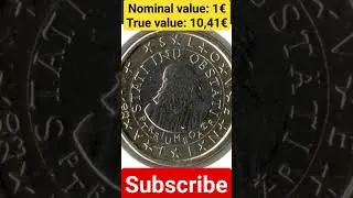 1&euro; EURO COIN Slovenia, 2023 #shorts #short #catalogue #coinvalue #numismatics #collecting #rankings