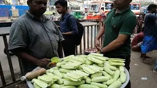 Fresh Healthy food cucumber @ Tk 10 one piece- Selling Delicious street food ShaSA