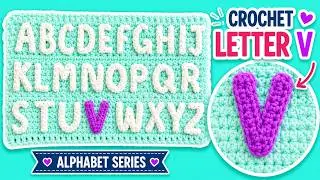 Letter V: A to Z In Crochet Alphabet | EASY | The Crochet Crowd