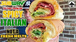 Subway&reg; Spicy Italian Sub Review! 🚇🌶️🥙 | NOT a FRESH MELT Review! | 1st Time Trying