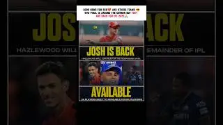 Good news for Ipl❤️ #ipl #rcb #joshhazlewood