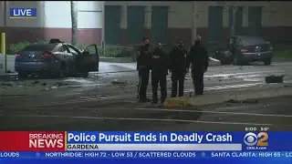 Police Chase Ends In Crash In Gardena, 1 Killed