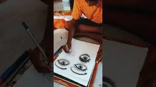 Eye drawing by student Arkajyoti kar ❤️🙏 #shorts #indianartistamitthapa #eyedrawing #sketch