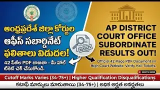 AP District Court Results, AP District Court Office Subordinate Results Analysis.