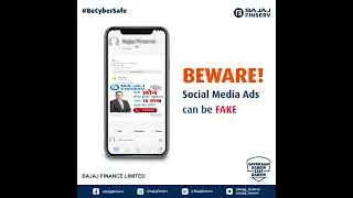BEWARE! Social Media Ads can be FAKE | #SavdhaanRaheinSafeRahein | Bajaj Finance Limited