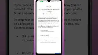 Your account will be deleted in 27 days gmail problem how to solve | recover gmail account 2025new