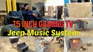 PIONEER MUSIC SYSTEM JEEP AND TOSHIBA 75 INCH 4K QLED GAMING TV UNBOXING #automobile #youtubevideo