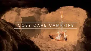 Snow Cave Campfire | Cozy Fire Sounds for Sleep, Relaxation & Study