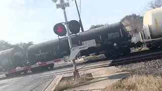 Northbound Union Pacific mix freight train at dittmar road in South Austin Texas on 1/27/26