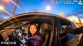Police Surprise Entitled Woman Slumped in McDonald's Parking Lot