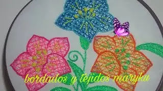 PUNTADA SENCILLA PARA FLORES