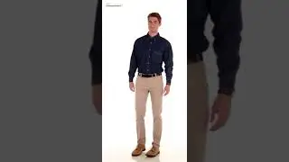 Harriton M550 Mens Long-Sleeve Denim Shirt; Custom Logo Embroidery & Screen Printing Service